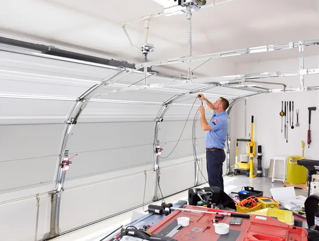 Garage door cable repair service by Rocky Hill Garage Door Repair in Rocky Hill